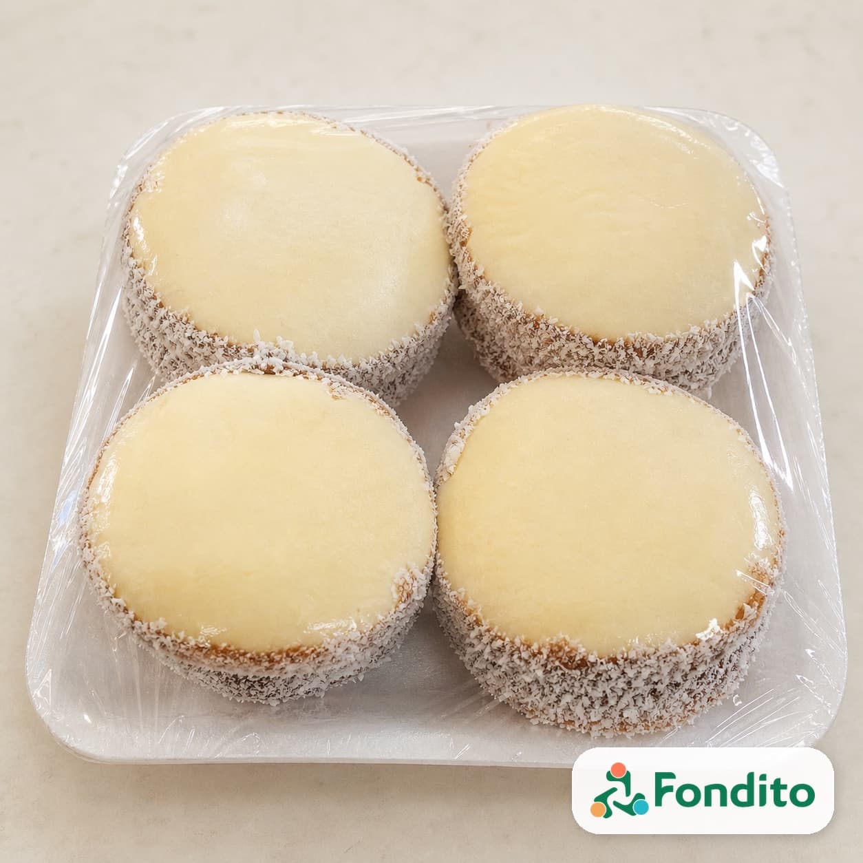 Bandeja real de cuatro alfajores de maicena del catálogo Fondito