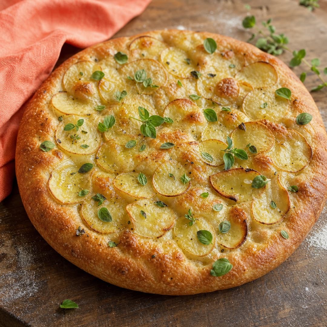 Focaccia de papa y orégano de 25 centímetros