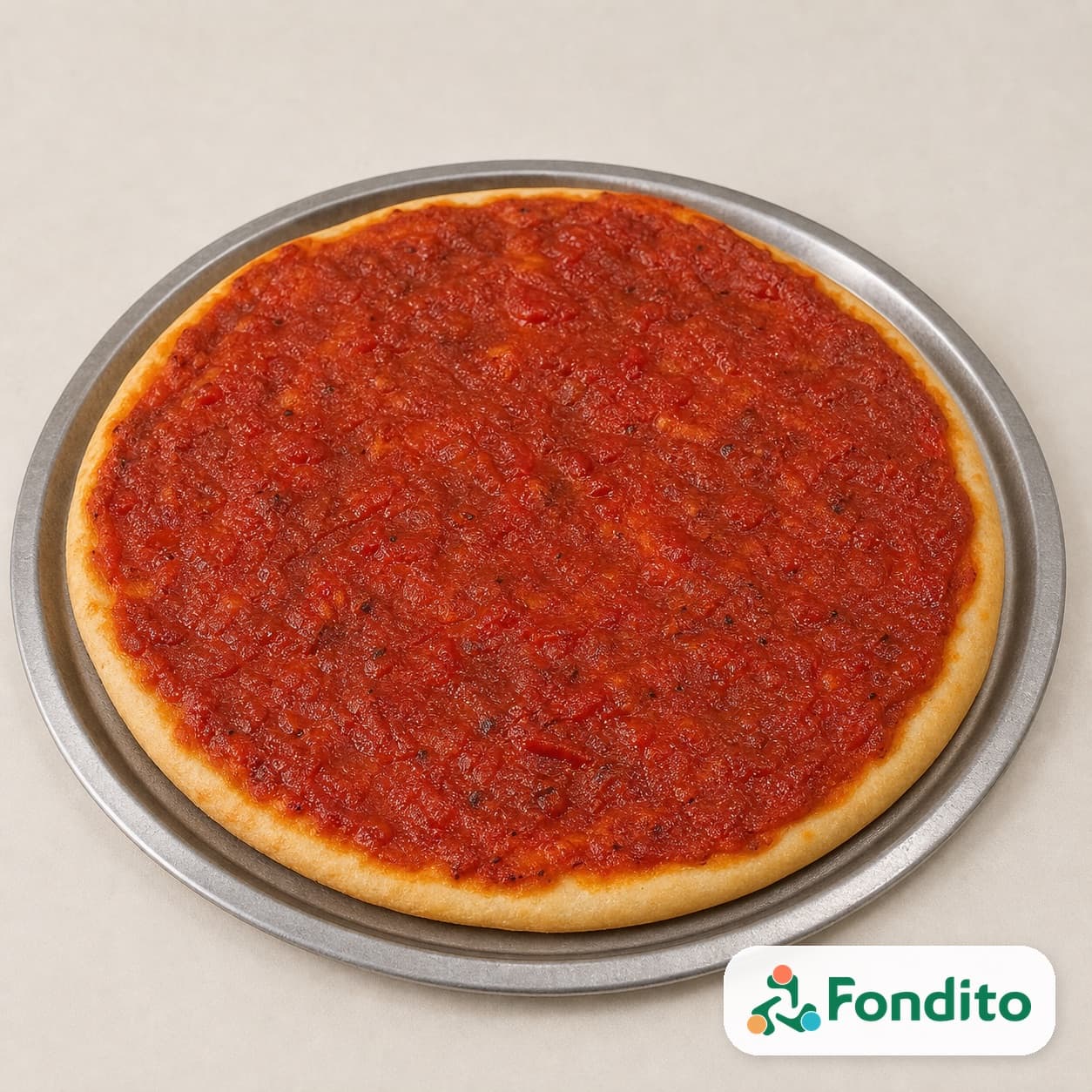Prepizza con salsa de tomate del catálogo Fondito