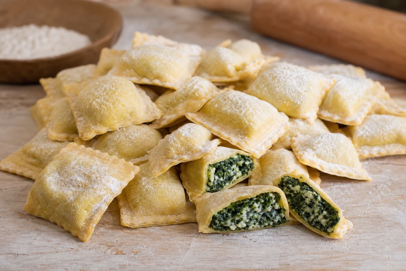 Ravioles de verduras del catálogo Fondito